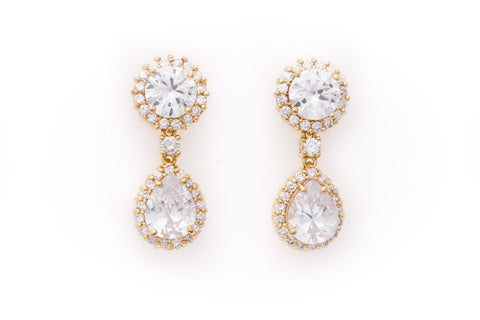 21SW1883 Clear CZ 18K Gold Plated