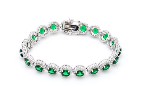31CS1529 EmeraldRound CZ Bracelet